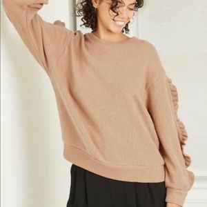 Ruffle sleeve sweater